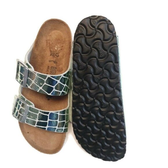 Birkenstock Arizona BS Sandals Womens Size 6 - 6.5 NARROW Gator Gleam Mineral - Picture 8 of 9